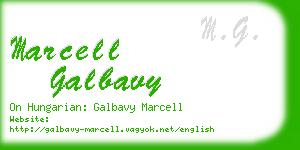 marcell galbavy business card